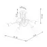 wymiary lampy sufitowej M054 Tebe