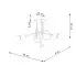 wymiary czarnej lampy Tebe M055