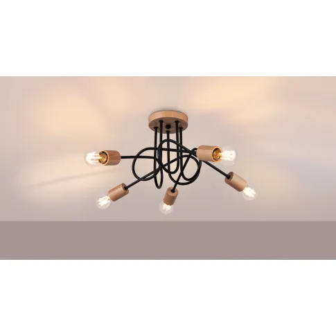 piecioramienna lampa czarna Tebe M056