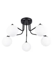 Czarna lampa sufitowa z 5 kloszami - M056 - Fato w sklepie Edinos.pl