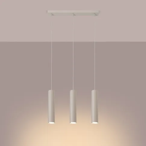 Zdjęcie lampa wisząca Bord 3L beżowa | Edinos.pl