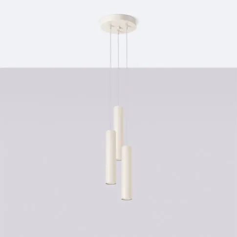 Fotografia Lampa wisząca Bord 3P beżowa z kategorii Oświetlenie