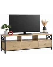 Industrialna szafka RTV z 3 szufladami - Ruiz w sklepie Edinos.pl