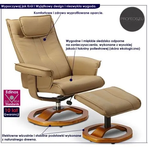 Fotografia Fotel z podnóżkiem Zobi z kategorii Salon