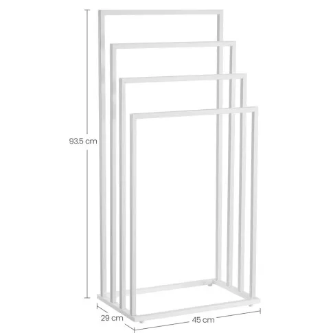 Wymiary białego stojącego wieszaka na ręczniki Cazion