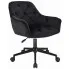 Zdjęcie produktu Czarne aksamitne krzesło obrotowe biurowe - Anlo 4X.