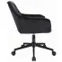 Szczegółowe zdjęcie nr 7 produktu Czarne aksamitne krzesło obrotowe biurowe - Anlo 4X