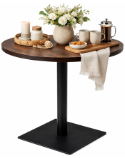 Okrągły stolik bistro Abril 3X – ciemny jesion w sklepie Edinos.pl