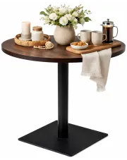 Okrągły stolik bistro Abril 3X – ciemny jesion w sklepie Edinos.pl