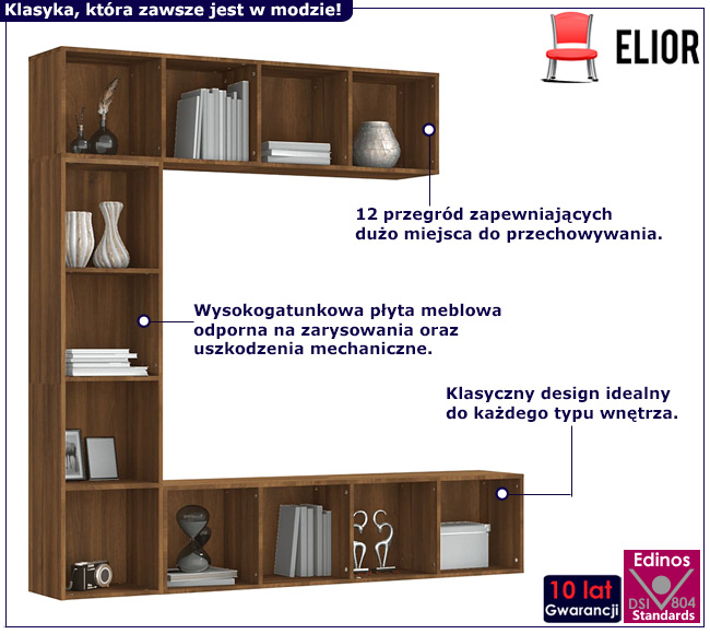 Regał Falcona kolor brązowy dąb