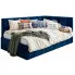 Granatowe łóżko młodzieżowe narożne 90x200 - Golones 9X