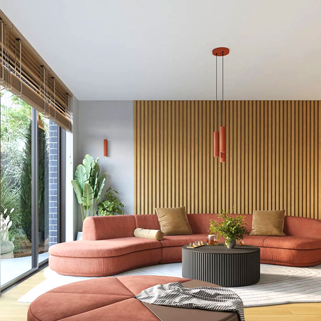 Metalowy kinkiet D289-Melson w kolorze ochra