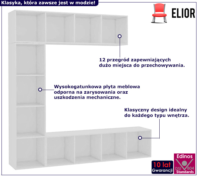 Regał Efsox kolor biały