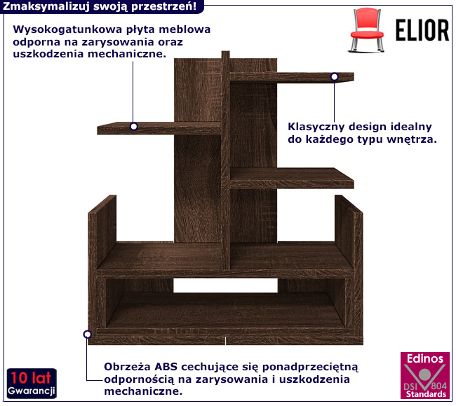 Organizer na biurko Agox brązowy dąb