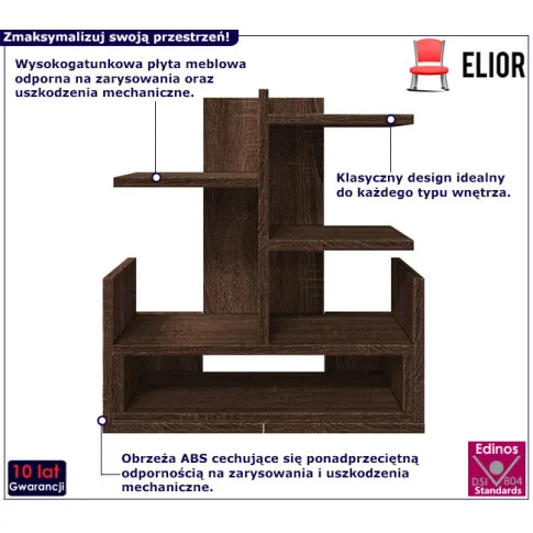 Organizer na biurko Gaffes kolor brązowy dąb
