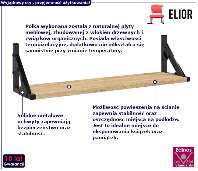 Wiszące półka Nario