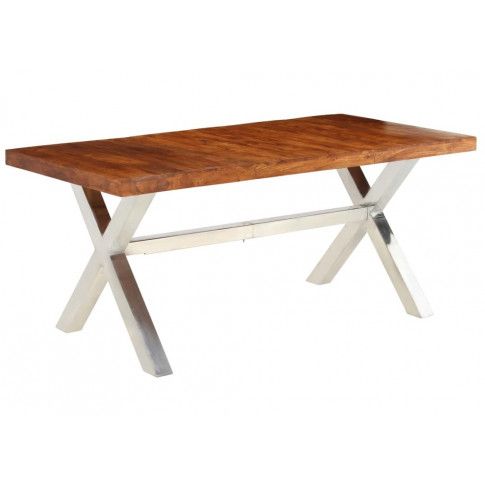 Brązowy stół z litego drewna Midian