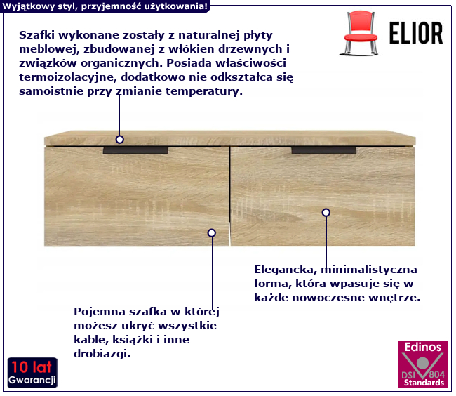 Wiszące szafki do salonu Altario