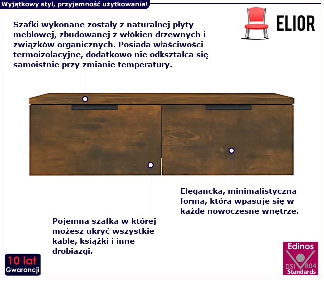 Wiszące szafki do salonu Altario