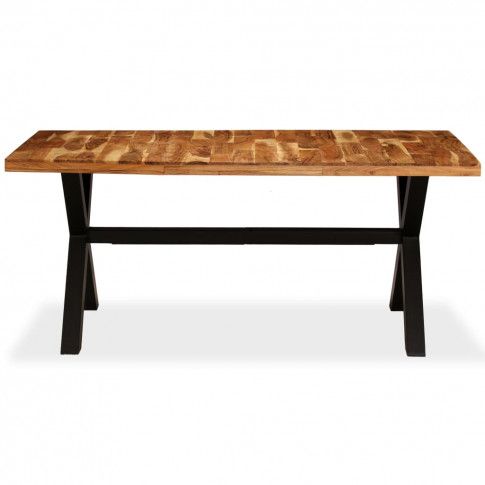 Stół jadalniany Midian z drewna akacjowego w pozycji prostej