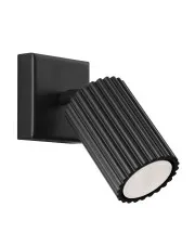 Czarny metalowy kinkiet karbowany - D290-Avium w sklepie Edinos.pl
