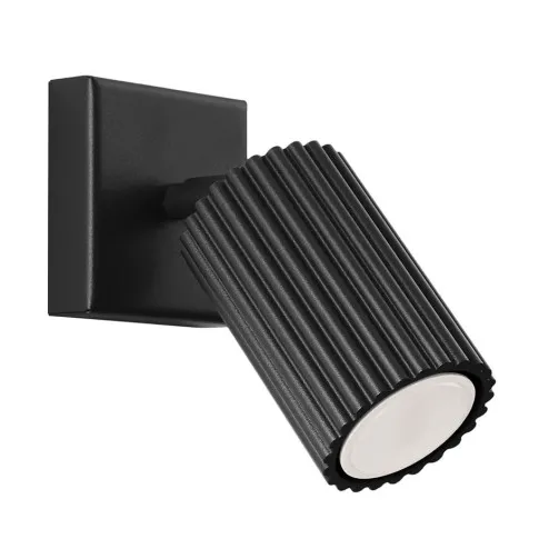 Czarny karbowany kinkiet D290-Avium
