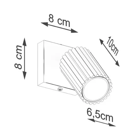 Wymiary kinkietu D290-Avium