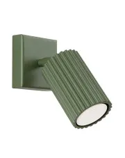 Oliwkowy metalowy kinkiet karbowany - D290-Avium w sklepie Edinos.pl