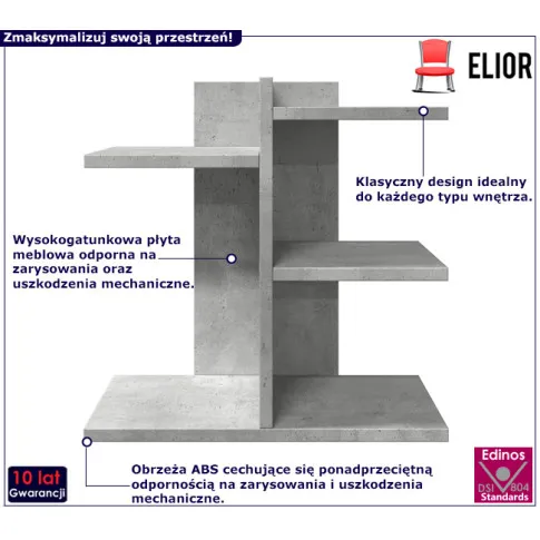 Organizer na biurko Lebrif kolor beton