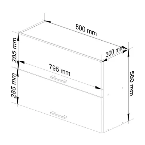 Wymiary szafki kuchennej Tereza 3X 80