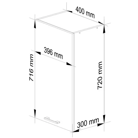 Wymiary szafki kuchennej Tereza 40 cm