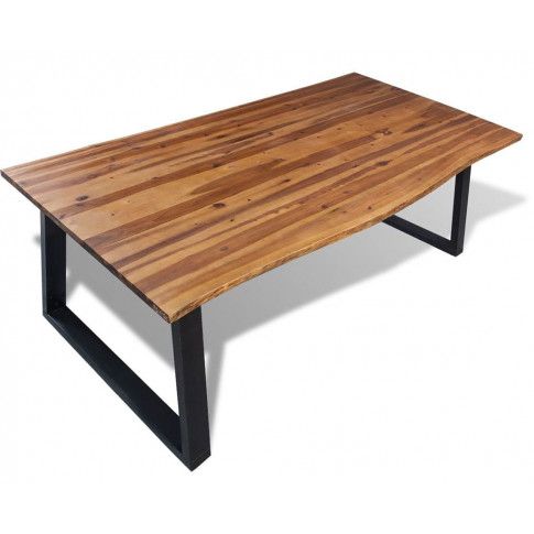 Zdjęcie produktu Stół do jadalni z drewna akacjowego Amix 2X – brązowy .