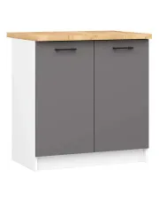 Szara minimalistyczna dolna szafka kuchenna - Tereza 12X 80 cm w sklepie Edinos.pl