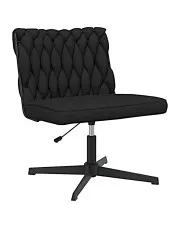 Fotel do biurka glamour czarny - Zafiria  w sklepie Edinos.pl