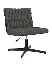 Fotel do biurka glamour ciemnoszary - Zafiria  w sklepie Edinos.pl