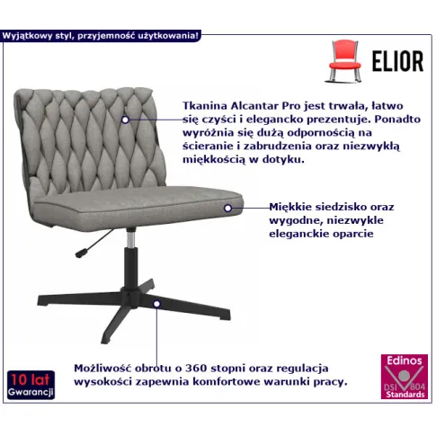 Zafiria jasnoszary fotel