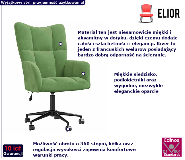 Obrotowy fotel do biura Turneo