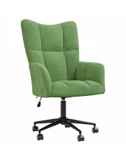 Fotel do biurka glamour jasnozielony - Turneo w sklepie Edinos.pl