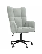 Fotel do biurka glamour jasnoszary - Turneo w sklepie Edinos.pl