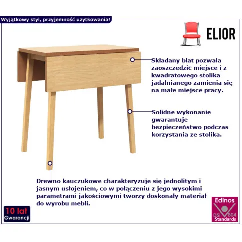 Foldino stolik naturalne drewno