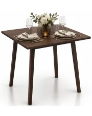 Kwadratowy stół jadalniany brązowy - Himunir w sklepie Edinos.pl