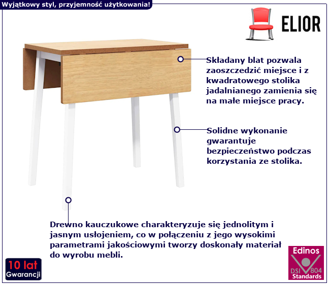 Składany stolik do jadalni Himunir