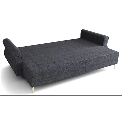 Szczegółowe zdjęcie nr 5 produktu Czarna sofa wypoczynkowa rozkładana - Dulam