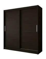Brązowa minimalistyczna szafa przesuwna - Area 3X w sklepie Edinos.pl