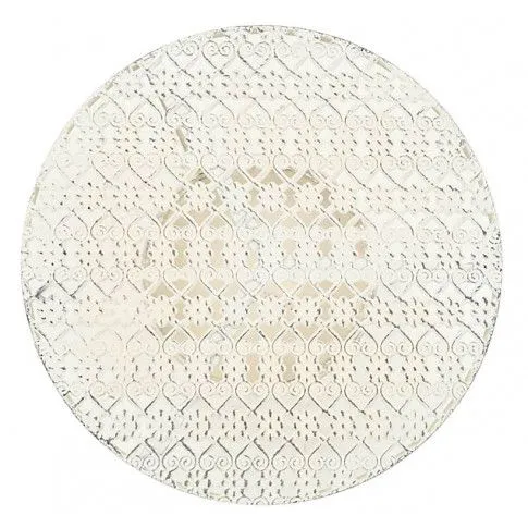 Szczegółowe zdjęcie nr 4 produktu Romantyczny okrągły stolik vintage Marin - biały