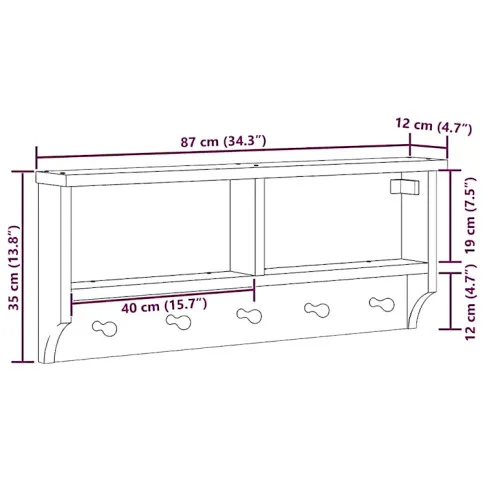 Axero wymiary wieszaka