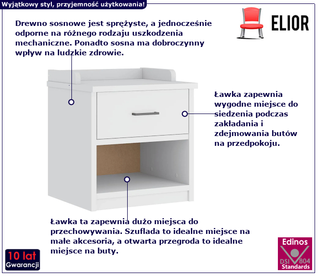 Ławka do przedpokoju Deros