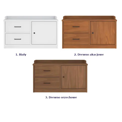 Kolory ławki do przedpokoju Modetto