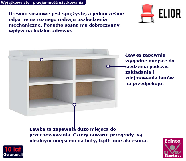 Ławka do przedpokoju Tirena