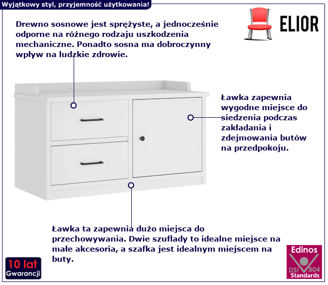 Ławka do przedpokoju Molari